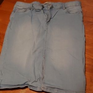 Route 66 Light Blue Jean Skirt